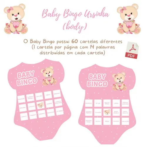 Baby Bingo Ursinha Body (60 Cartelas) pdf