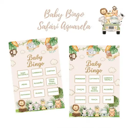 Baby Bingo Safári Aquarela (30 Cartelas) pdf