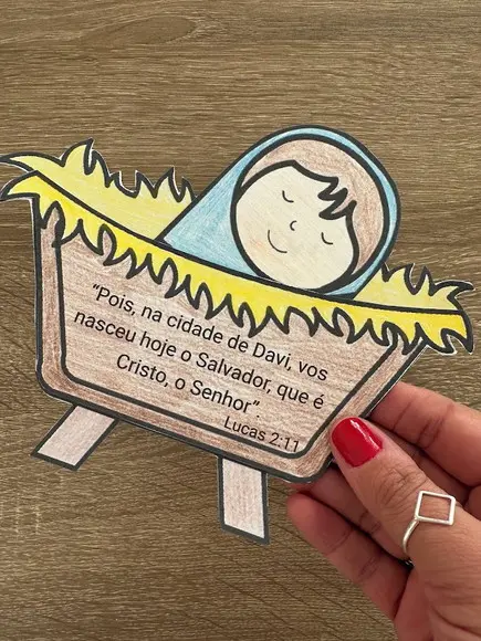 Cartão Manjedoura Menino Jesus (pdf)