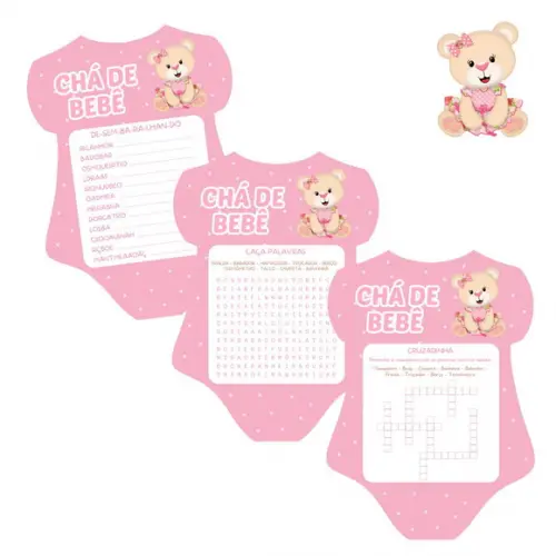Kit Brincadeiras Chá de Bebê Ursinha Body -pdf