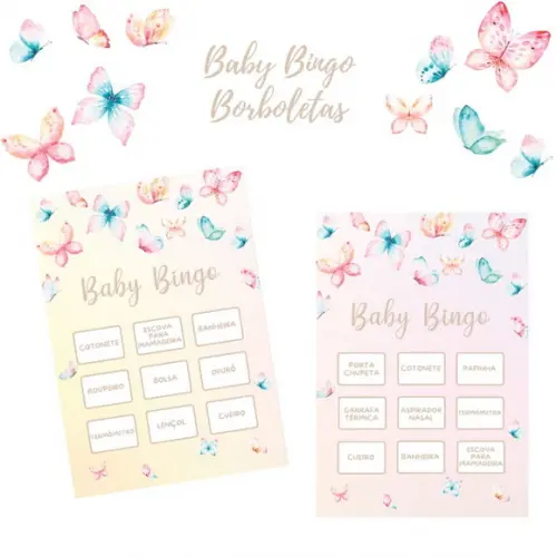 Baby Bingo Borboletas C/nome - 100 Cartelas pdf