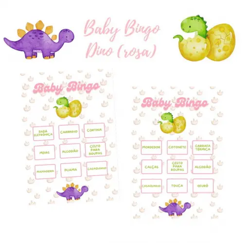 Baby Bingo Dino (rosa e Verde) (30 Cartelas) pdf
