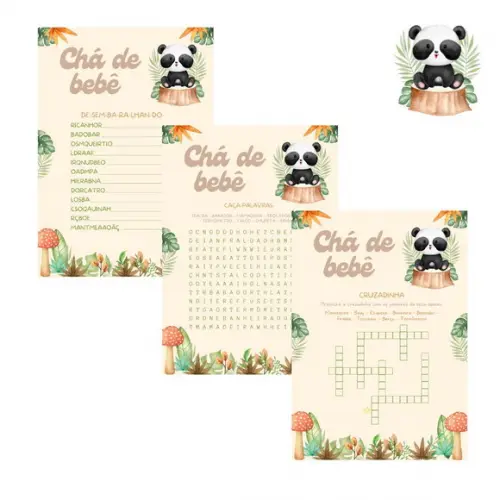 Kit Brincadeiras Chá de Bebê Panda (pdf)