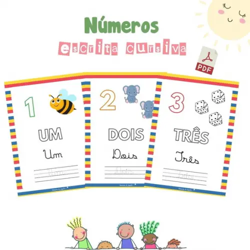 Números - Escrita Cursiva (arquivo Pdf)