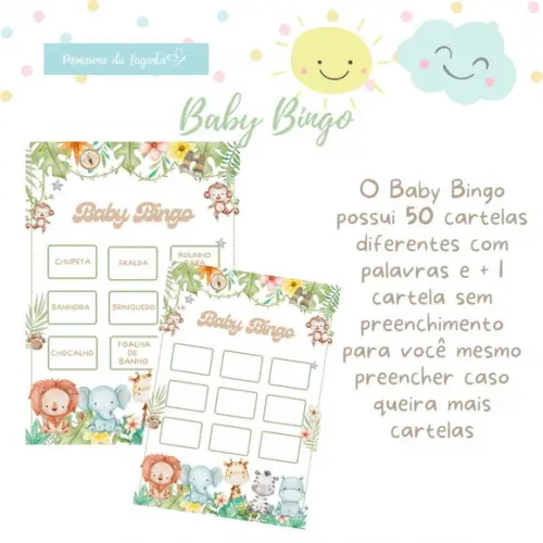 Baby Bingo Safári Modelo 3 (50 Cartelas) - pdf