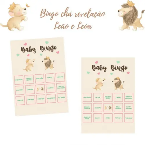 Baby Bingo Revelação Leão e Leoa (60 Cartelas) pdf