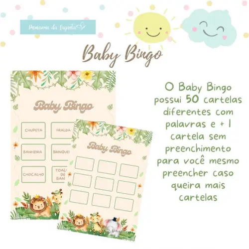 Baby Bingo Safári Modelo 4 (50 Cartelas) - pdf