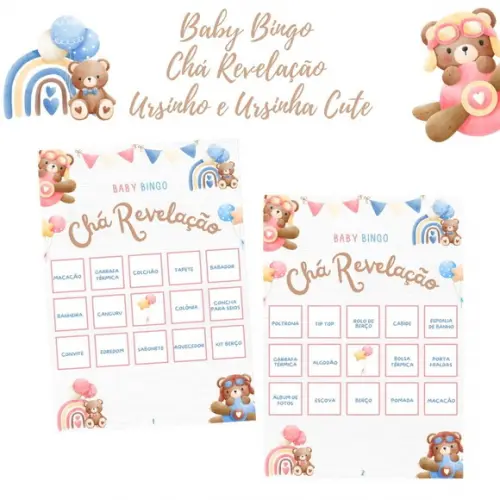 Baby Bingo Chá Revelação Ursinhos Cute (60 Cartelas) pdf