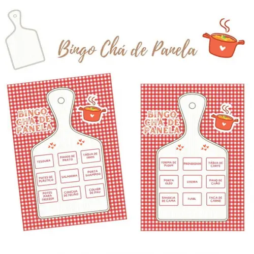 Bingo Chá de Panela Xadrez (100 Cartelas) - pdf