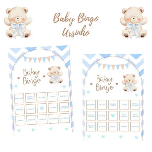 Baby Bingo Ursinho Azul Chevron (60 Cartelas) pdf