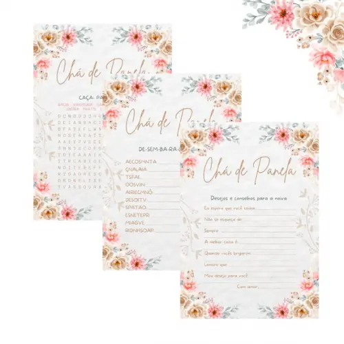 Kit Brincadeiras Chá de Panela Floral (pdf)