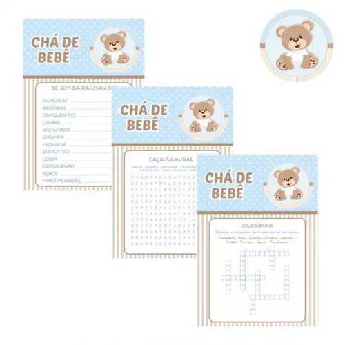 Kit Brincadeiras Chá de Bebê Ursinho -pdf