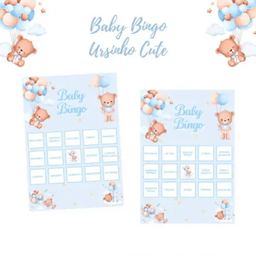 Baby Bingo Ursinho Cute - Azul (60 Cartelas) pdf