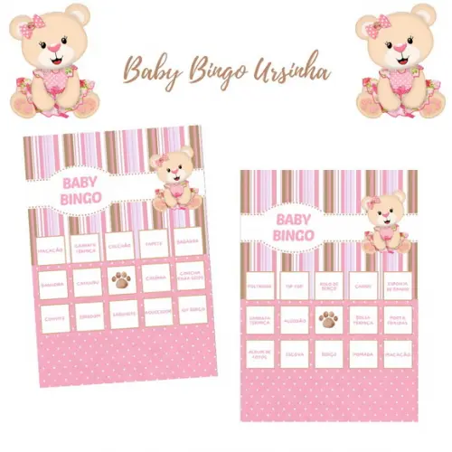 Baby Bingo Ursinha Rosa e Bege (60 Cartelas) pdf