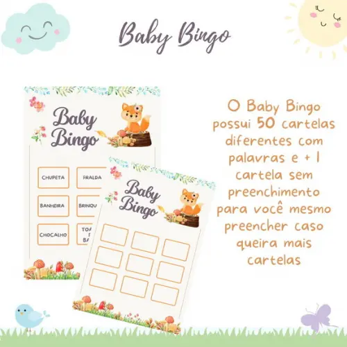 Baby Bingo Raposinha C/nome - 50 Cartelas pdf