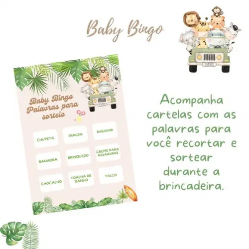 Baby Bingo Safari C/nome - 50 Cartelas pdf