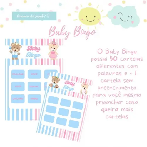 Baby Bingo Revelação Ursinhos C/nome - 50 Cartelas pdf