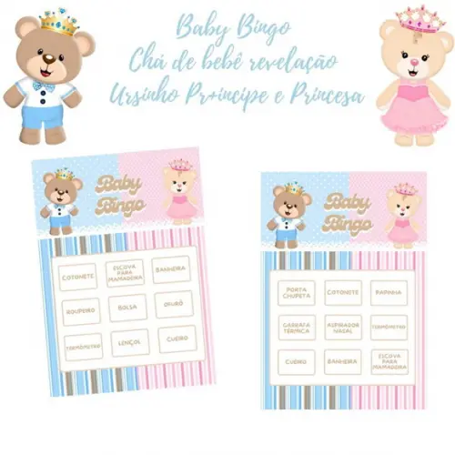 Baby Bingo Revelação Ursinhos C/nome - 100 Cartelas pdf