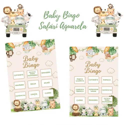 Baby Bingo Safári C/nome - 100 Cartelas pdf