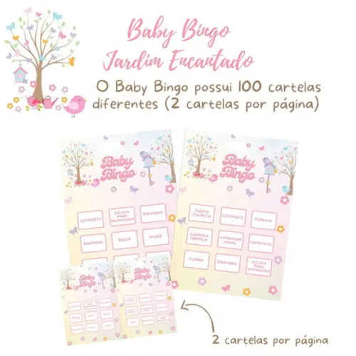 Baby Bingo Jd Encantado C/nome - 100 Cartelas pdf
