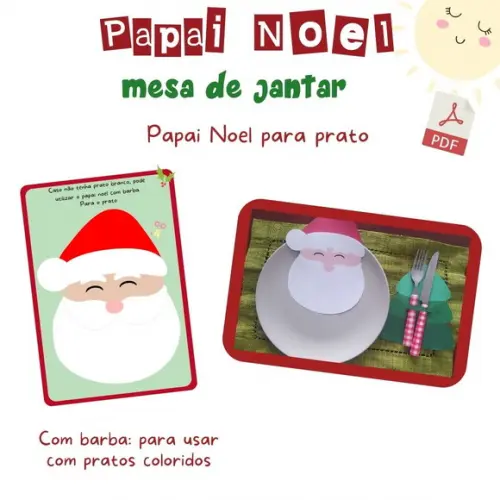 Papai Noel Decoração Mesa de Jantar (pdf)