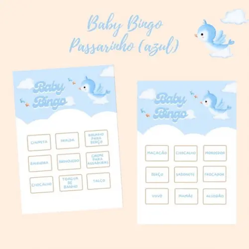 Baby Bingo Passarinho 2 (azul) - 50 Cartelas pdf