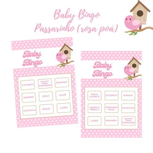 Baby Bingo Passarinho (rosa Poá) - 100 Cartelas pdf