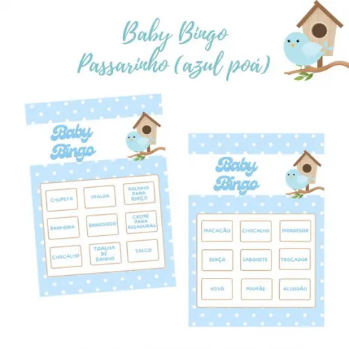 Baby Bingo Passarinho (azul Poá) - 50 Cartelas pdf