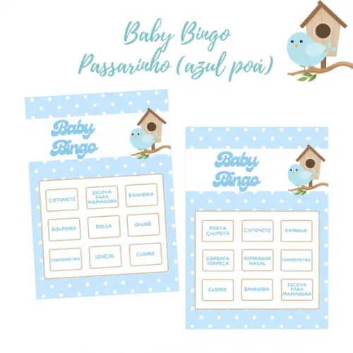 Baby Bingo Passarinho (azul Poá) - 100 Cartelas pdf