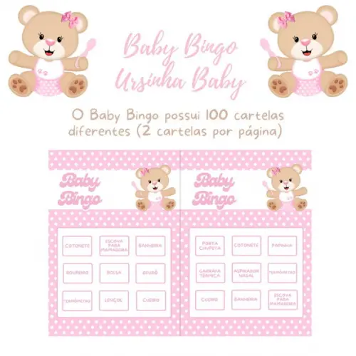 Baby Bingo Ursinha Baby Poá - 100 Cartelas pdf
