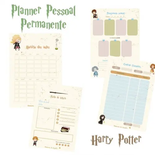 Planner Pessoal Permanente - Harry Potter