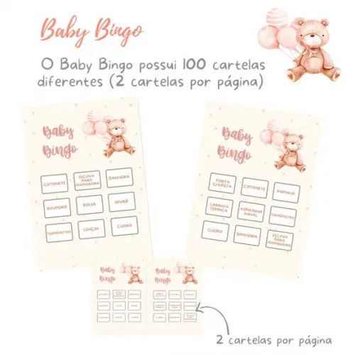 Baby Bingo Ursinho Balões 2 - 100 Cartelas pdf