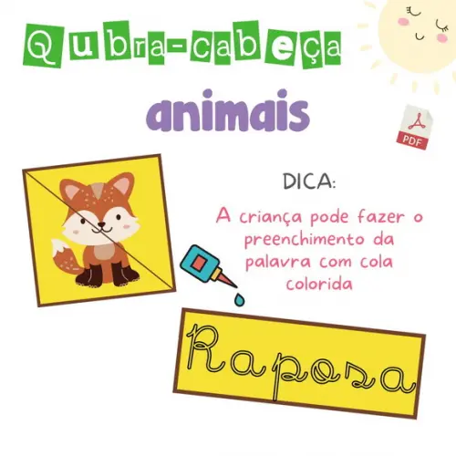 Quebra-cabeça Animais (pdf)