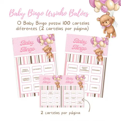 Baby Bingo Ursinha Balão - 100 Cartelas pdf