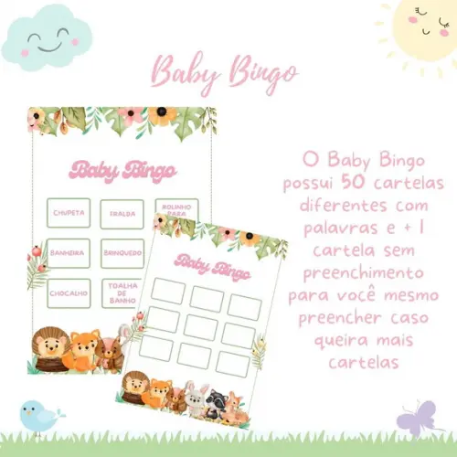 Baby Bingo Bosque - Rosa (50 Cartelas) - pdf