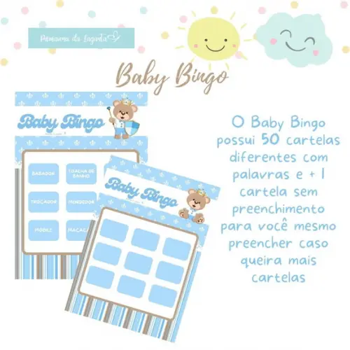 Baby Bingo Ursinho Príncipe 50 Cartelas (pdf)