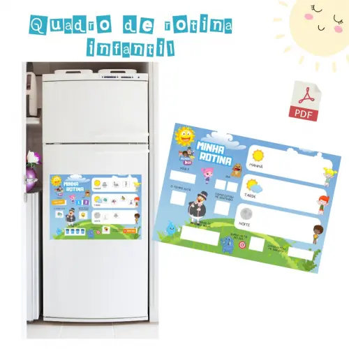 Quadro Rotina Infantil Mundo Bita (digital Pdf)