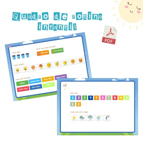 Quadro Rotina Infantil Mundo Bita (digital Pdf)