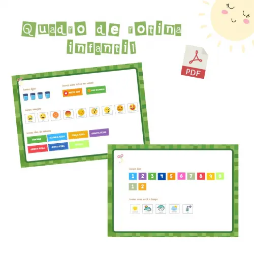 Quadro Rotina Infantil Minecraft (digital Pdf)