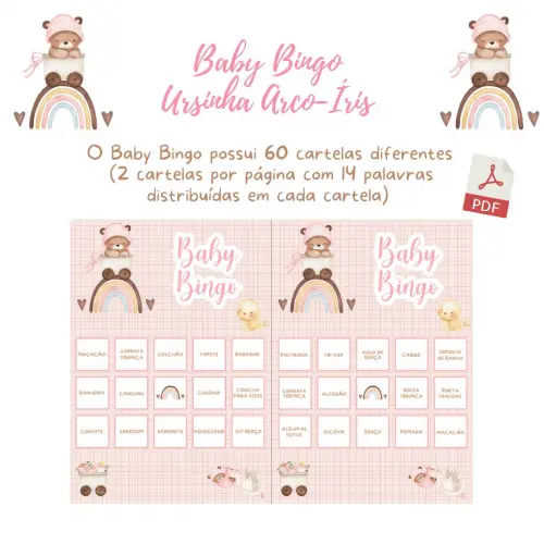 Baby Bingo Ursinha Arco-íris (60 Cartelas) pdf