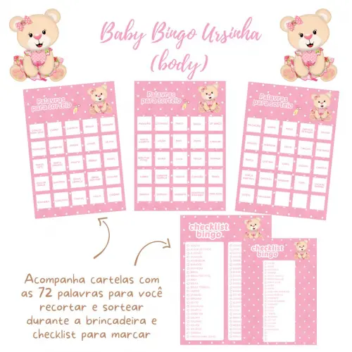 Baby Bingo Ursinha Body (60 Cartelas) pdf
