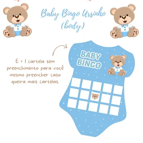 Baby Bingo Ursinho Body Azul Claro (60 Cartelas) pdf