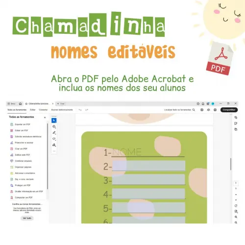 Painel Chamadinha - Dinossauro (arquivo pdf Editável)