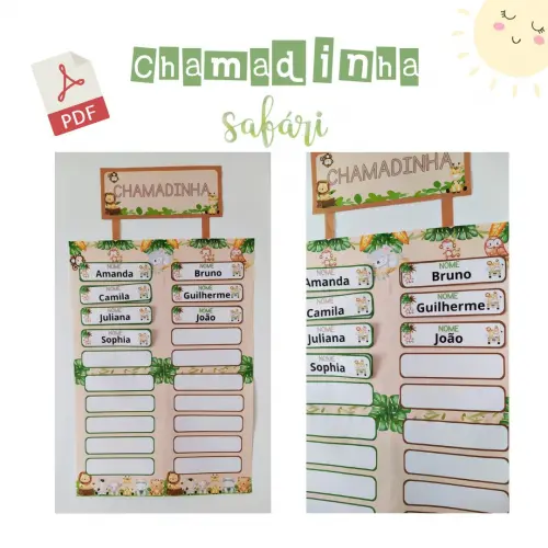 Painel Chamadinha - Safári (arquivo Pdf)