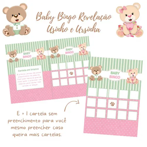Baby Bingo Revelação Ursinho e Ursinha (60 Cartelas) pdf