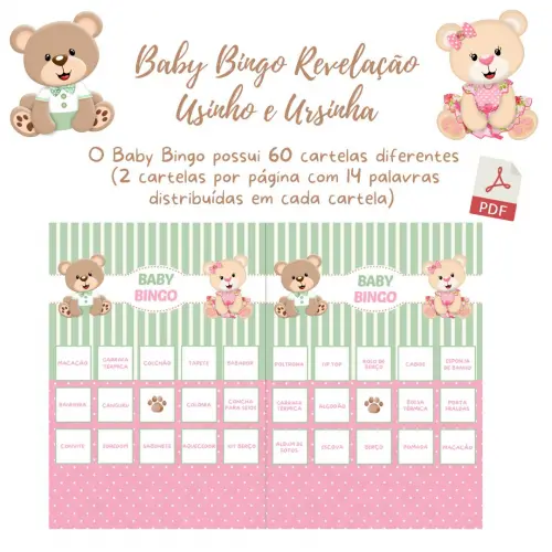 Baby Bingo Revelação Ursinho e Ursinha (60 Cartelas) pdf