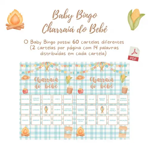 Baby Bingo Charraiá do Bebê - Azul (60 Cartelas) pdf