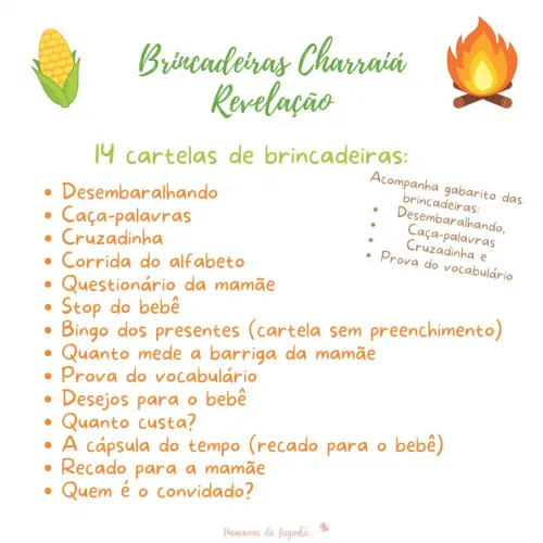 Kit Brincadeiras Charraiá Revelação -pdf