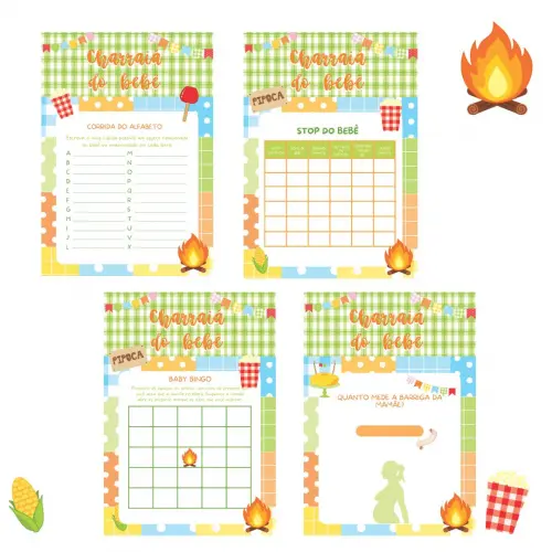 Kit Brincadeiras Charraiá do Bebê Festa Junina/caipira (pdf)