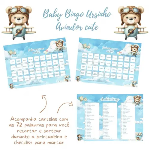 Baby Bingo Ursinho Aviador Cute (60 Cartelas) pdf